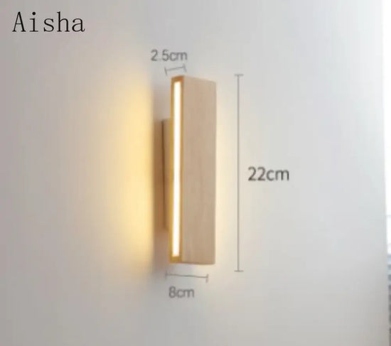 Applique Murale Bois Massif Lumineux Artisanal Élégant Chambre