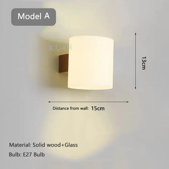 Applique Murale Bois Rustique Chaleureux. A / Lumière Chaude Chambre