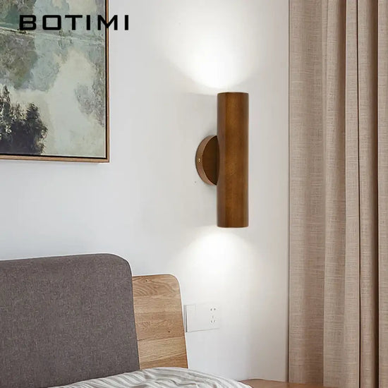 Applique Murale Bois Scandinave Design Élégant. Chambre