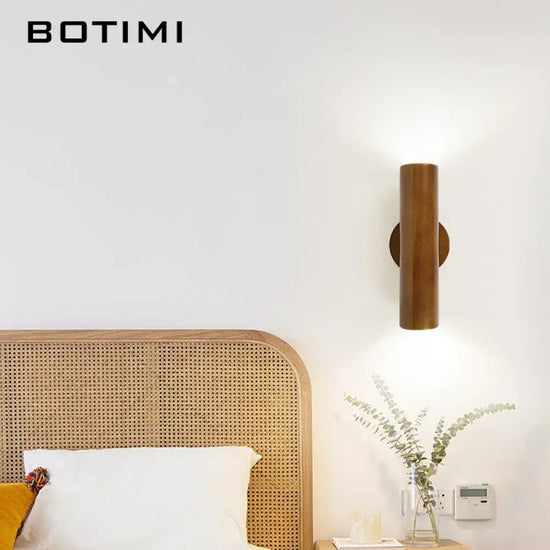 Applique Murale Bois Scandinave Design Élégant. Chambre