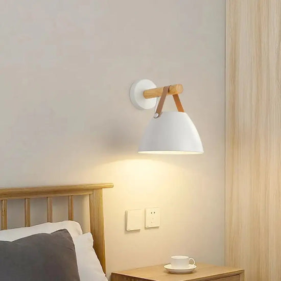 Applique Murale Bois Scandinave Lumière Design. Chambre