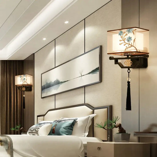 Applique Murale Chinoise Élégante Contemporaine Chambre