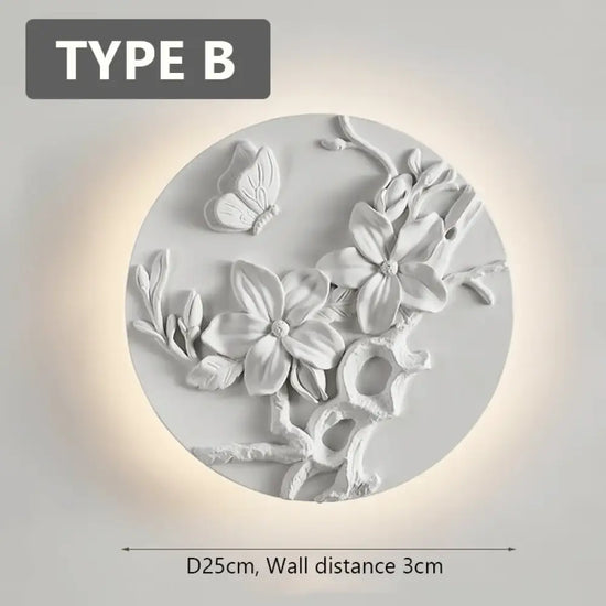 Applique Murale Circulaire Vintage Chic Design Type B / Blanc Froid (5500-7000K) Chambre