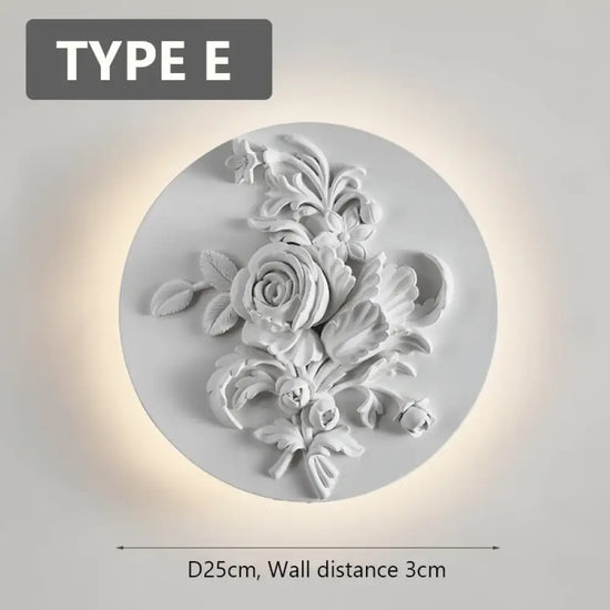 Applique Murale Circulaire Vintage Chic Design Type E / Blanc Froid (5500-7000K) Chambre