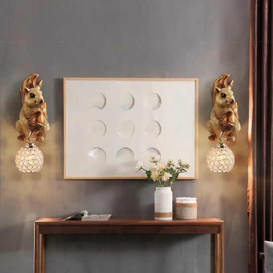 Applique Murale Créative Design Bois Nature Chambre