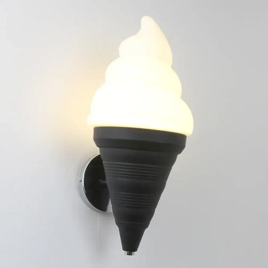 Applique Murale Créative Design Glacé Lumineux Lumière Chaude Noire Applique Chambre