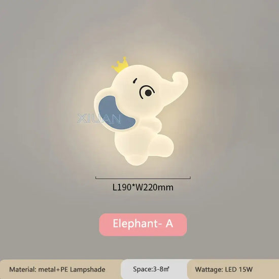 Applique Murale Créative En Design Moderne. Éléphant A / 3 Température De Couleur C.a. 220