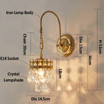 Applique Murale Cristal Lumineux Design Élégant Applique Chambre