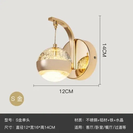 Applique Murale Cristal Lumineux Design Scandinave Colombie-Britannique / Blanc Chaud (2700-3500K)