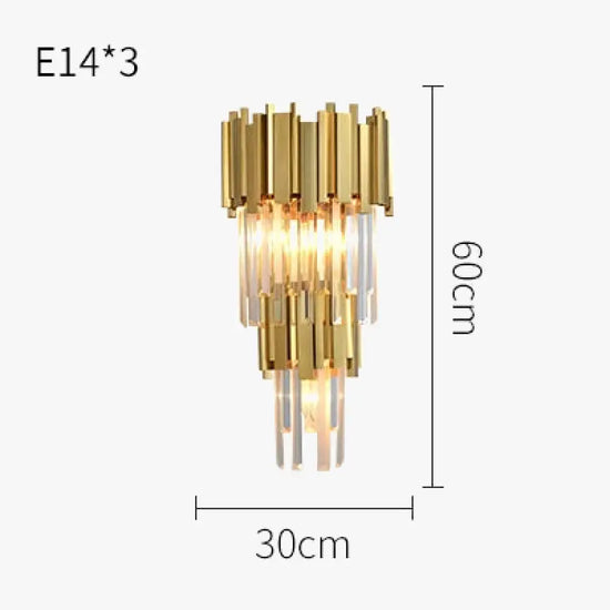 Applique Murale Cristal Lumineux Moderne Chic. Chambre