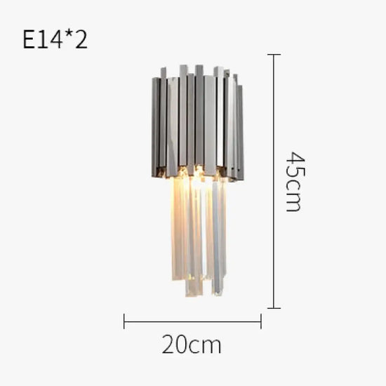 Applique Murale Cristal Lumineux Moderne Chic. Chambre