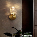 Applique Murale Cristalline Cuivrée Luxe Contemporain Chambre