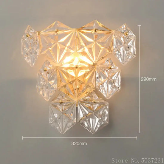 Applique Murale Cristalline Élégante Design Contemporain Chambre