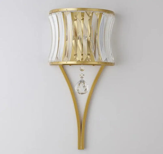 Applique Murale Cristalline Luminescence Raffinée Or Applique Chambre
