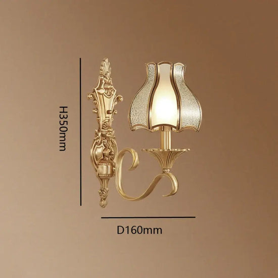 Applique Murale Cuivre Bronze Élégante Minimaliste Chambre