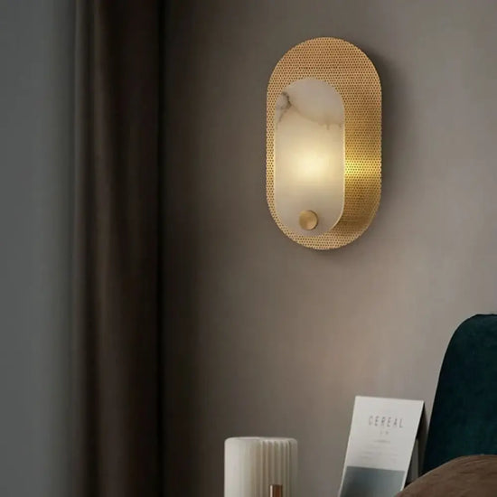 Applique Murale Cuivre Élégant Marbre Design Luxe Chambre