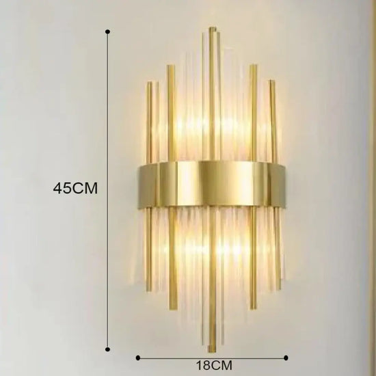 Applique Murale De Luxe Dorée Design Élégante. E 45Cm Or / Blanc Froid (5 500-7 000 K). Chambre