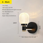 Applique Murale De Luxe Luminaire Élégant Contemporain. Typea Noir / Blanc Chaud Chambre