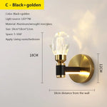 Applique Murale De Luxe Luminaire Élégant Contemporain. Typec Or / Blanc Chaud Chambre