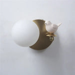 Applique Murale Décorative Scandinave Bois Oiseaux Lumineux. Chambre