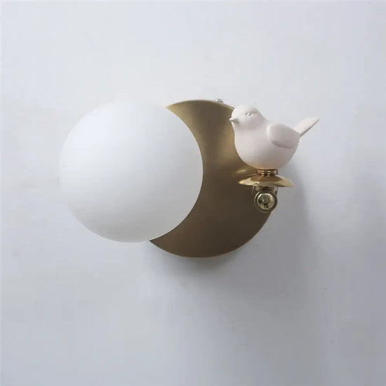Applique Murale Décorative Scandinave Bois Oiseaux Lumineux. Chambre