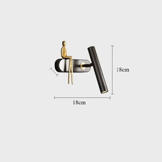 Applique Murale Design Contemporain Lumineux Chic Noir À Droite / Lumière Trichromatique Chambre