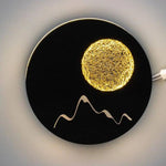 Applique Murale Design Contemporaine Métal Lumineux Noir / Naturelle Chambre