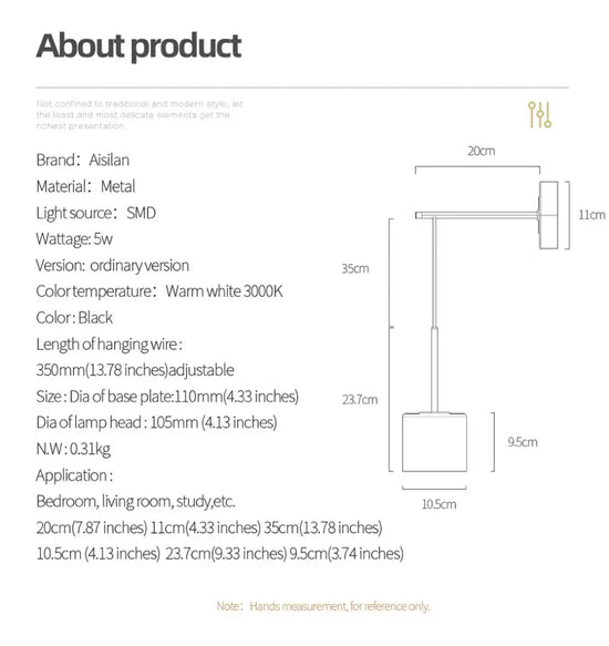 Applique Murale Design Élégante Et Moderne. Chambre