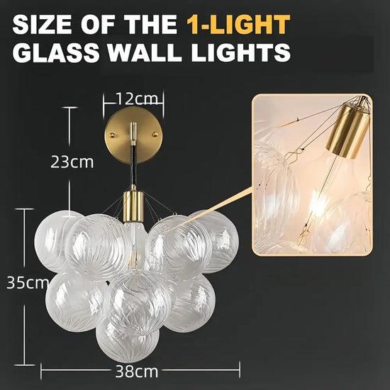 Applique Murale Design Élégante Transparente Lumineuse. L38Cm / Blanc Froid (5500-7000K) Chambre