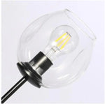 Applique Murale Design Industriel Luminaire Verre Élégant Noir / Transparent Chambre