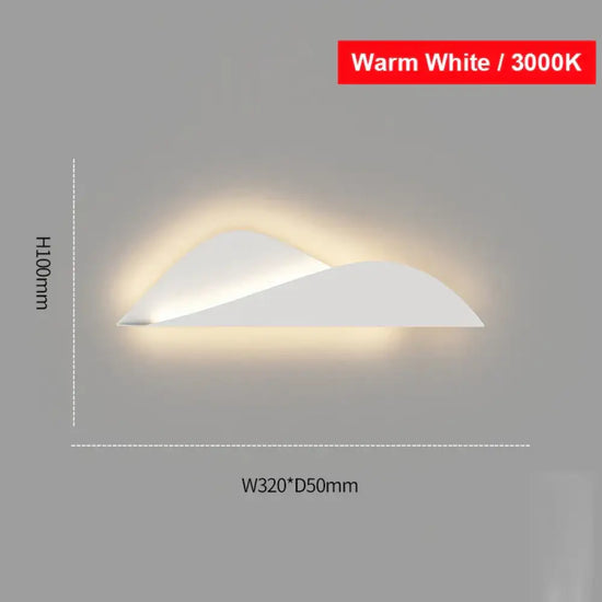 Applique Murale Design Led Élégante Contemporaine Chambre Blanc Chaud 3000K