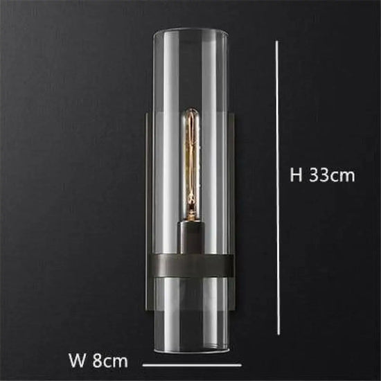 Applique Murale Design Led Élégante Transparente. A - Noir Chambre