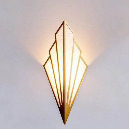 Applique Murale Design Led Triangulaire Moderne Métallique. Cuivré Chambre