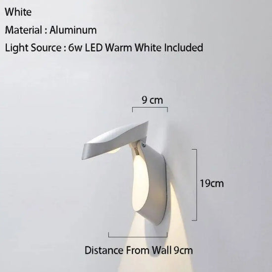 Applique Murale Design Luminaire Moderne Élégant Métal. Blanc Chambre