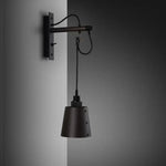 Applique Murale Design Scandinave Épurée Lumineuse. B-Noir Avec Noir Applique Chambre