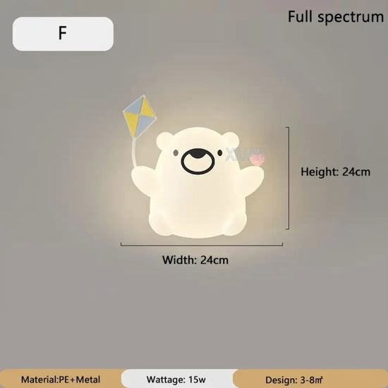 Applique Murale Dessin Animé Colorée Ludique Enfants. F / 3 Température De Couleur C.a. 220