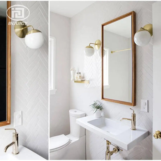 Applique Murale Doré Et Boule Lumineuse Design Élégant Chambre