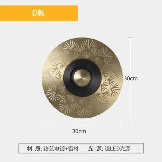 Applique Murale Dorée Design Aérien Élégant D / Blanc Chaud (2700-3500K) Chambre