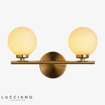 Applique Murale Dorée Élégance Lumineuse Suspendue. 2 Lampes Chambre