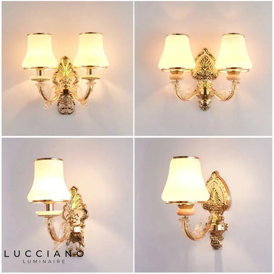 Applique Murale Dorée Élégante Lumière Contemporaine Applique Chambre