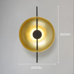 Applique Murale Dorée Minimaliste Luminosité Chaleureuse. Doré / Diamètre 300 X H 480 Mm Froid