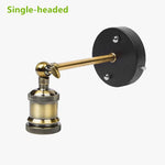 Applique Murale Double Élégante Lampe Vintage Cuivrée Chambre