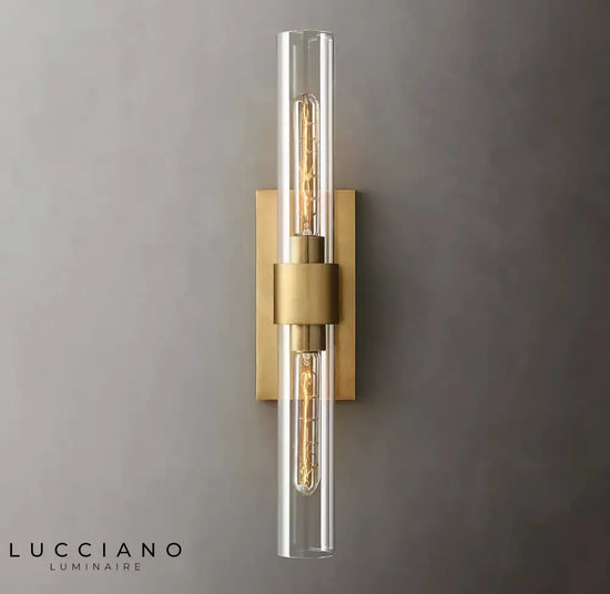 Applique Murale Double Tête Industrielle Vintage Or Chambre