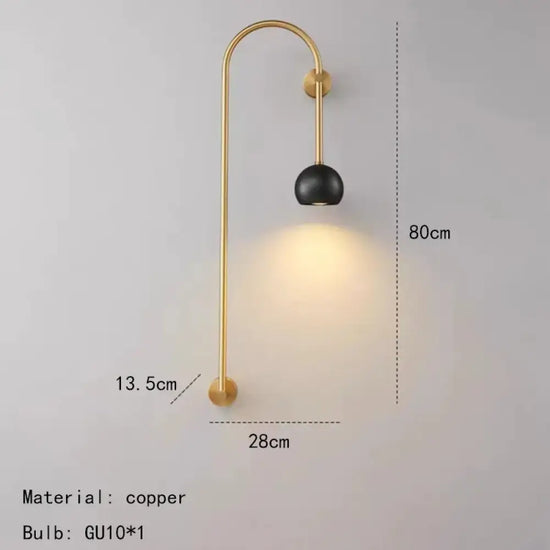 Applique Murale Élégante Design Contemporain Épuré. Droite / Lumière Blanche Chambre