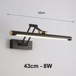 Applique Murale Élégante Design Contemporain Lumineux Noir 43Cm / Blanc Chaud (2700-3500K) Chambre