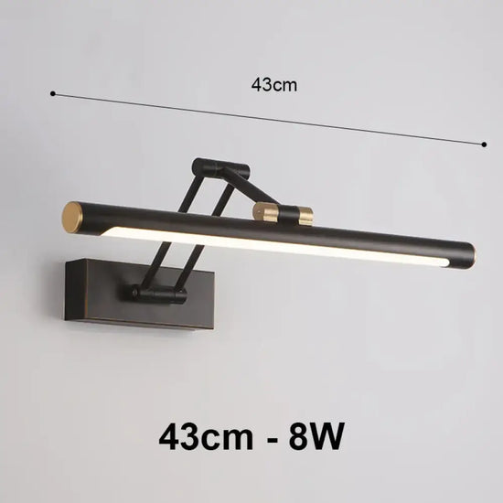 Applique Murale Élégante Design Contemporain Lumineux Noir 43Cm / Blanc Chaud (2700-3500K) Chambre