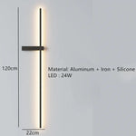 Applique Murale Élégante Design Contemporain Minimaliste A-120Cm-L / Intensité Variable Chambre