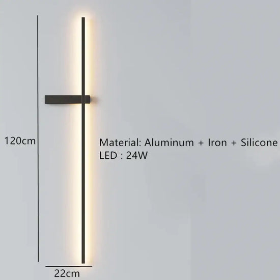 Applique Murale Élégante Design Contemporain Minimaliste A-120Cm-L / Intensité Variable Chambre