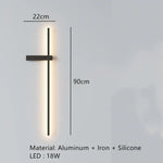 Applique Murale Élégante Design Contemporain Minimaliste A-90Cm-L / Intensité Variable Chambre