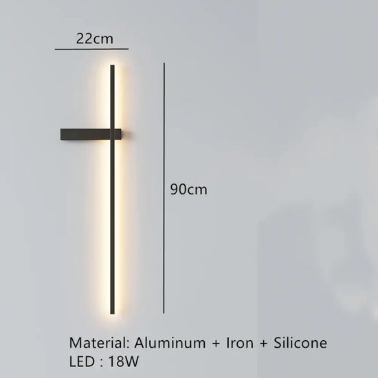 Applique Murale Élégante Design Contemporain Minimaliste A-90Cm-L / Intensité Variable Chambre